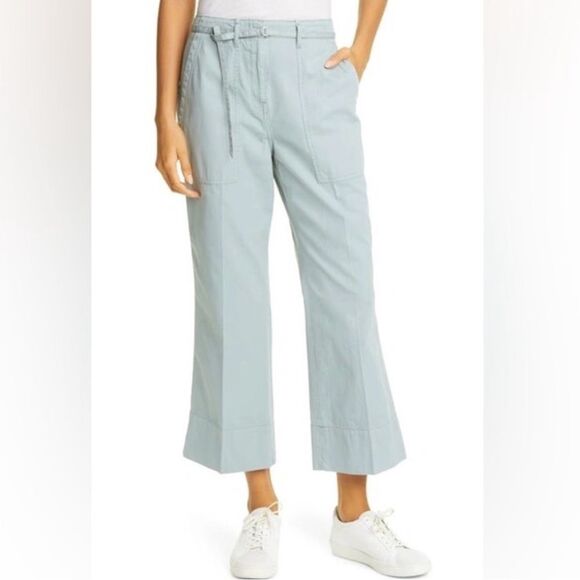 Club Monaco Pants Tea Lounge Light Blue Flares Size 0 - Picture 1 of 6